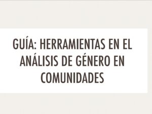 ANÁLISIS DE GÉNERO EN COMUNIDADES