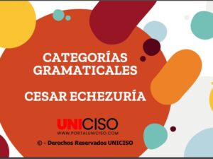 CATEGORÍAS GRAMATICALES