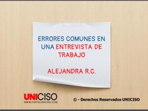 ERRORES EN UNA ENTREVISTA DE TRABAJO