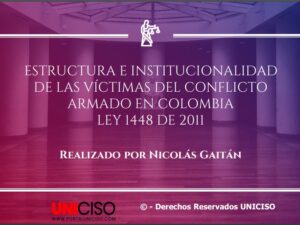 INSTITUCIONALIDAD DE LAS VÍCTIMAS DEL CONFLICTO