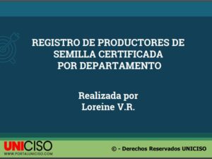 PRODUCTORES DE SEMILLA CERTIFICADA