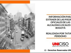 ALCALDÍAS LOCALES DE BOGOTÁ