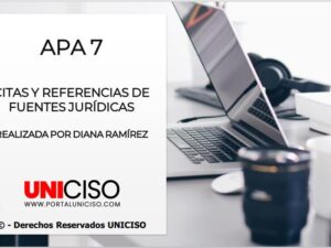 APA 7 - CITAS Y REFERENCIAS JURÍDICAS