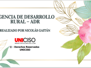 AGENCIA DE DESARROLLO RURAL - ADR